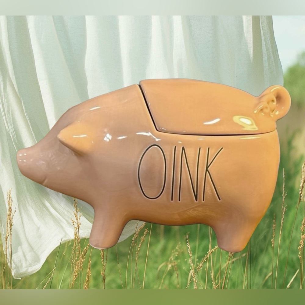 Rae Dunn OINK Pig Pink Canister